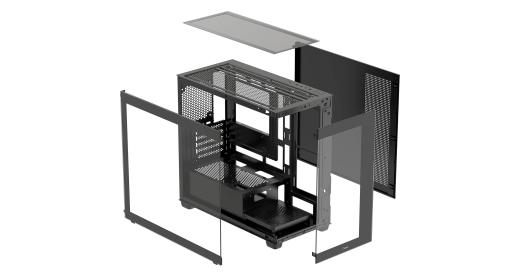 Корпус Ocypus Gamma C52 BK mATX/ITX 3xUSB Черный Gamma-C52-BKD000XX-GL