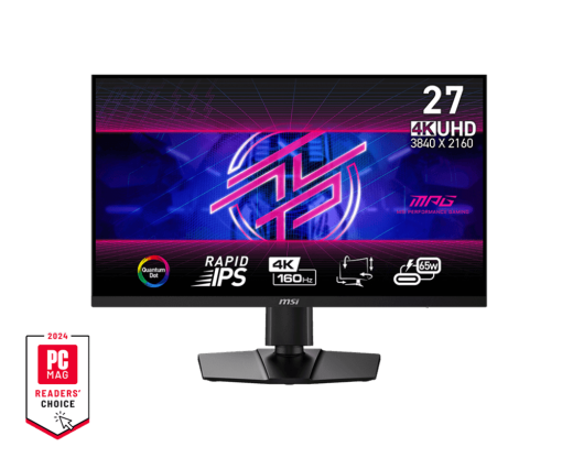 Монитор 27" MSI MPG 274URF QD Rapid IPS 3840x2160 160Hz 0.5ms 400cd/m 10млн:1 2xHDMI 1xDP USB-С