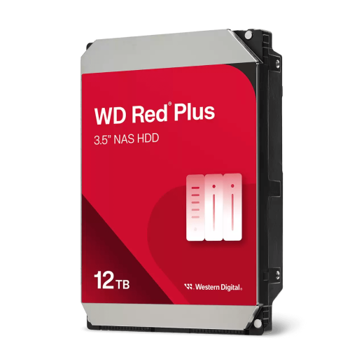 Жесткий диск для NAS систем HDD 12Tb Western Digital RED Plus SATA 3.5" 512Mb 7200rpm WD120EFGX