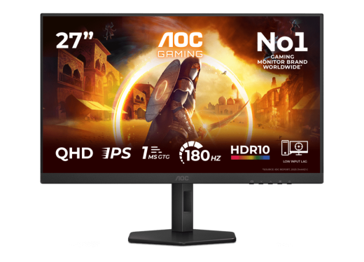 Монитор Игровой 27" AOC Q27G4XF/01/00 IPS 2560x1440 180Hz 1ms 300cd/m 1000:1 2xHDMI 1xDP Black