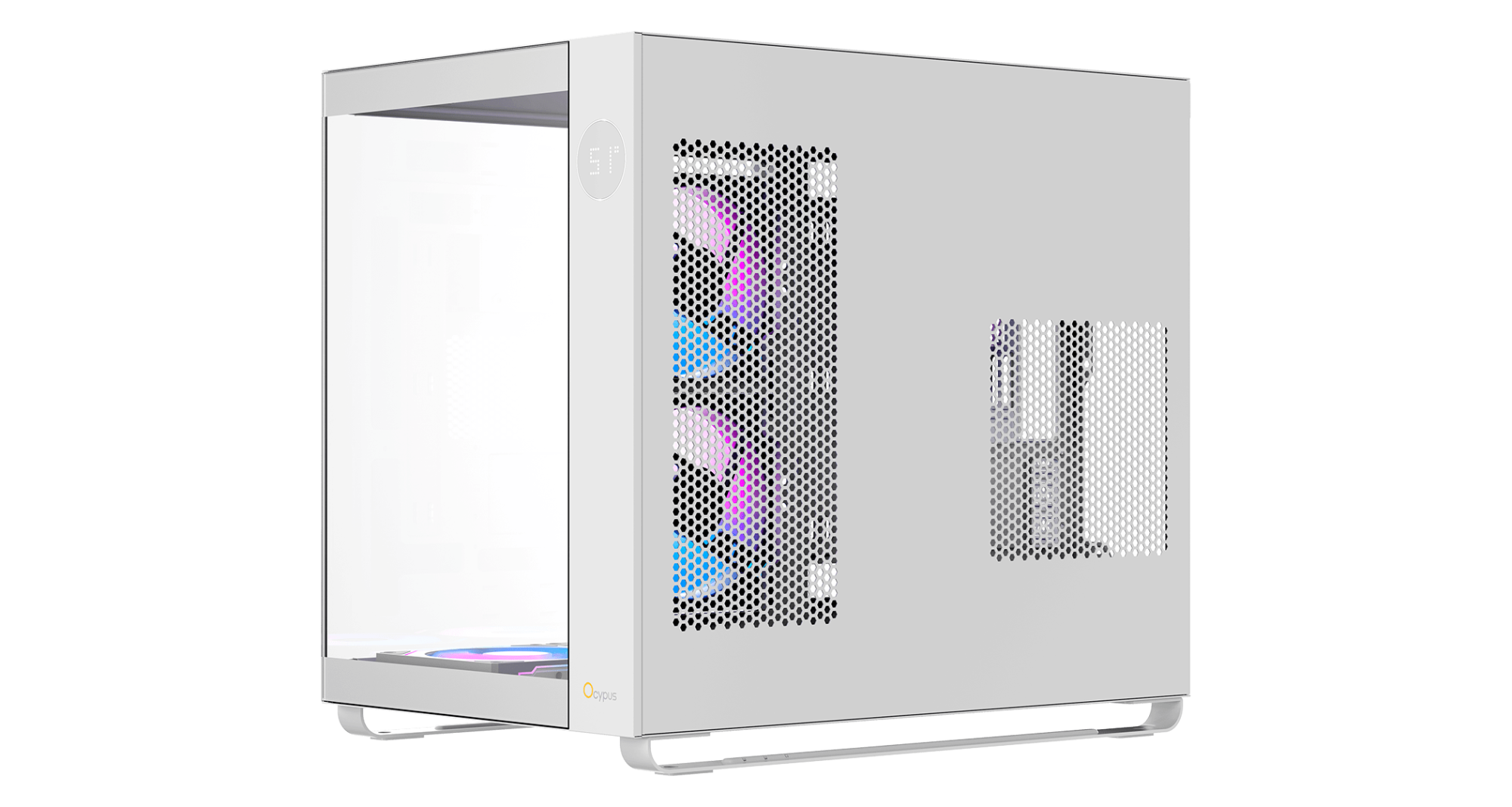 Корпус Ocypus Iota C70 WH ARGB ATX/mATX/mITX 2xUSB, Type-C, Белый, Iota-C70-WHD600XX-GL