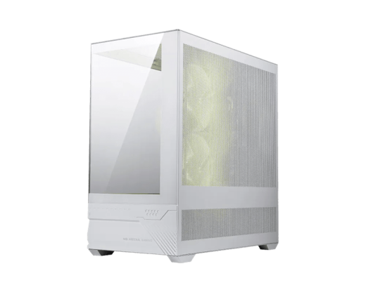 Компьютерный корпус MSI MAG PANO M110R WHITE mATX/Mini-ITX, 1xUSB-A, 1xType-C, 1xAudio, 1xMic, mATX