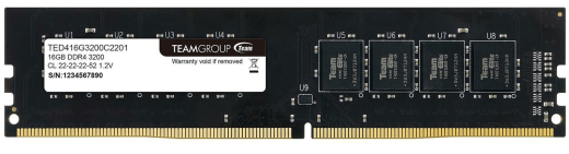 Оперативная память 16GB 3200MHz DDR4 Team Group ELITE PC4-25600 CL22 TED416G3200C2201