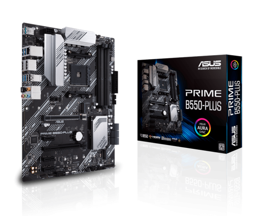 Материнская плата ASUS PRIME B550-PLUS AM4 4xDDR4 6xSATA 2xM.2 HDMI DP ATX