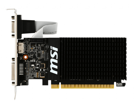 Видеокарта MSI GeForce GT 710, 2GB DDR3 64-bit 1xVGA 1xDVI 1xHDMI GT 710 2GD3H LP