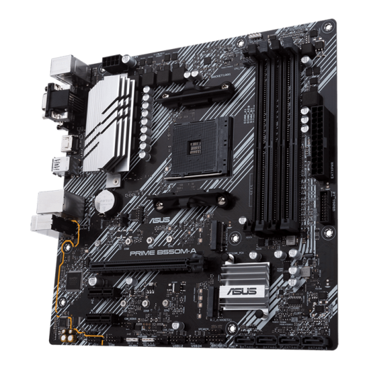 Материнская плата ASUS PRIME B550M-A  AM4 4xDDR4 4xSATA3 RAID 2xM.2 DVI-D D-Sub HDMI mATX
