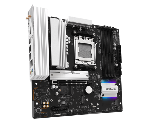 Материнская плата ASRock A620AM PRO RS WIFI AM5 4xDDR5 2xSATA3 RAID 3xM.2 Type-C HDMI DP WiFi6E mATX