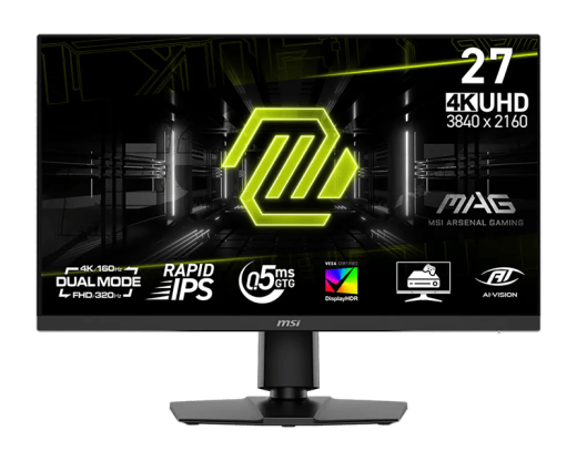 Монитор 27" MSI MAG 272URDF E16 Rapid IPS 3840x2160 160/320Hz 0.5ms 400cd/m2 1000:1 2xHDMI 1xDP HAS