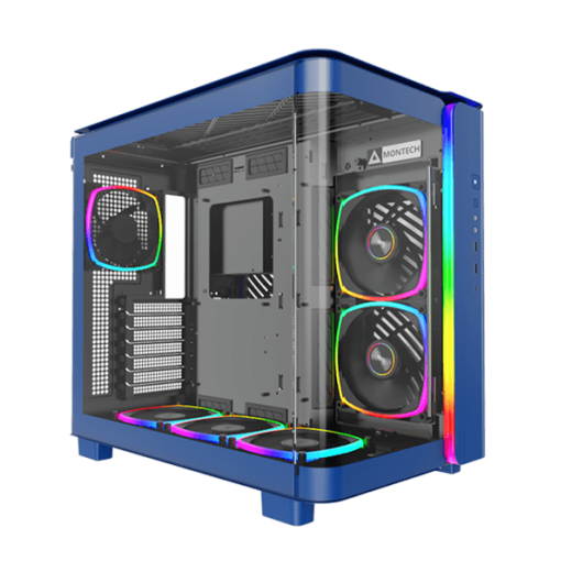 Корпус Montech KING 95 PRO (Prussian blue) ATX/Micro-ATX/Mini-ITX 2xUSB3.0 1xType-C 1xAudio Синий