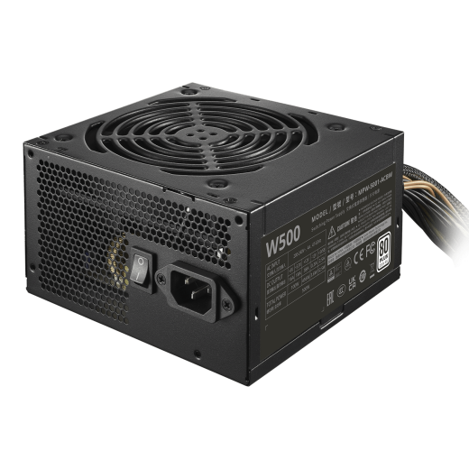 Блок питания CoolerMaster  500W, Elite NEX White W500, Non Modular, >85%, Черный, MPW-5001-ACBW-BEU