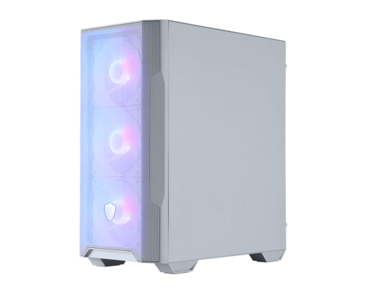 Компьютерный корпус MSI MAG FORGE M100R WHITE mATX/Mini-ITX, 2xUSB 2.0, USB 3.2, Audio, Mic, mATX