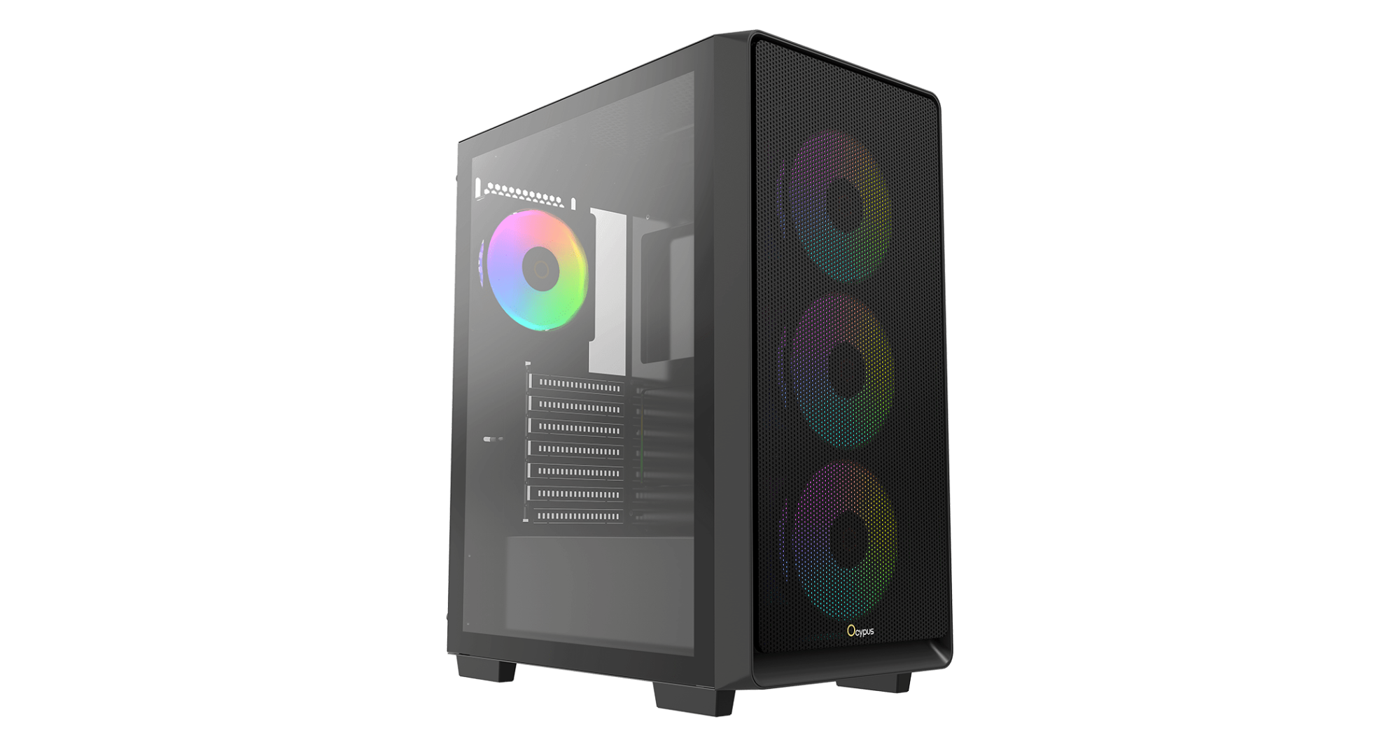 Корпус Ocypus Gamma C60 BK ARGB ATX/mATX/ITX 3xUSB Черный Gamma-C60-BKG400XX-GL