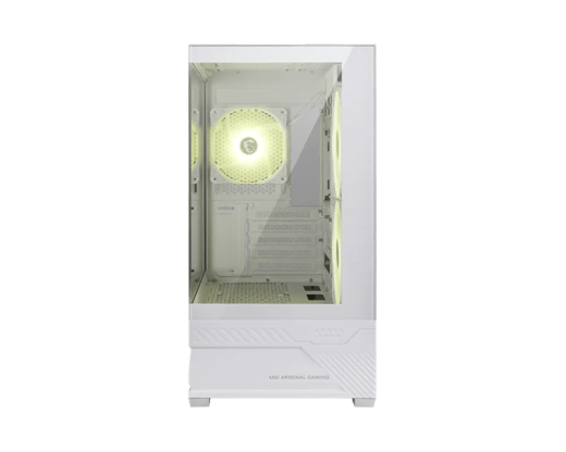 Компьютерный корпус MSI MAG PANO M110R WHITE mATX/Mini-ITX, 1xUSB-A, 1xType-C, 1xAudio, 1xMic, mATX