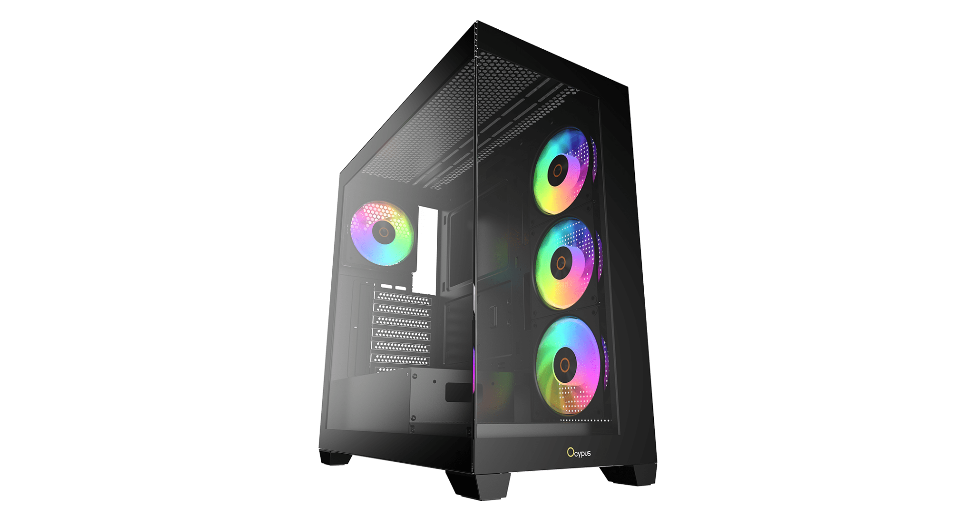 Корпус Ocypus Gamma C72 BK ARGB ATX/mATX/ITX 3xUSB Черный Gamma-C72-BKD400XX-GL