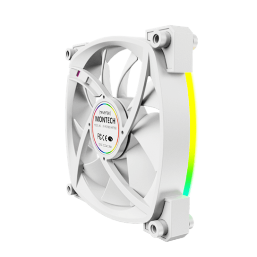 Вентилятор для корпуса Montech RX120 PWM (W) 1x(120x120x25mm)/800-1600RPM/59CFM/27dBA/Reverse Белый