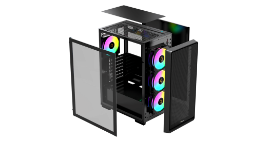 Корпус Ocypus Gamma C60 BK ARGB ATX/mATX/ITX 3xUSB Черный Gamma-C60-BKG400XX-GL